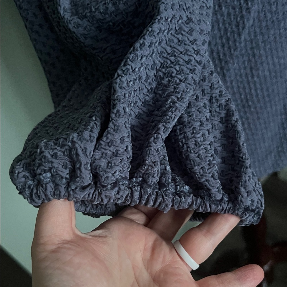 Max Studio London Cerulean Textured Blouse - Picture 4 of 6